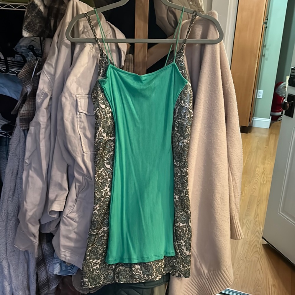 Windsor green mini dress